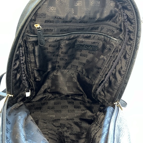 Micheal kors black and gold leather backpack - Picture 3 of 4